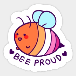 BEE proud: lesbian flag Sticker